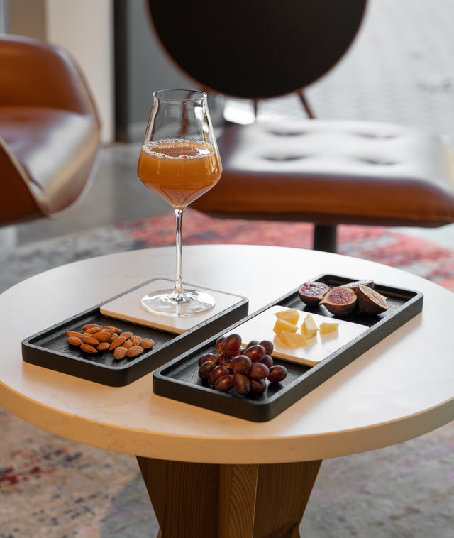 SLIDE SQUARE BLACK coaster