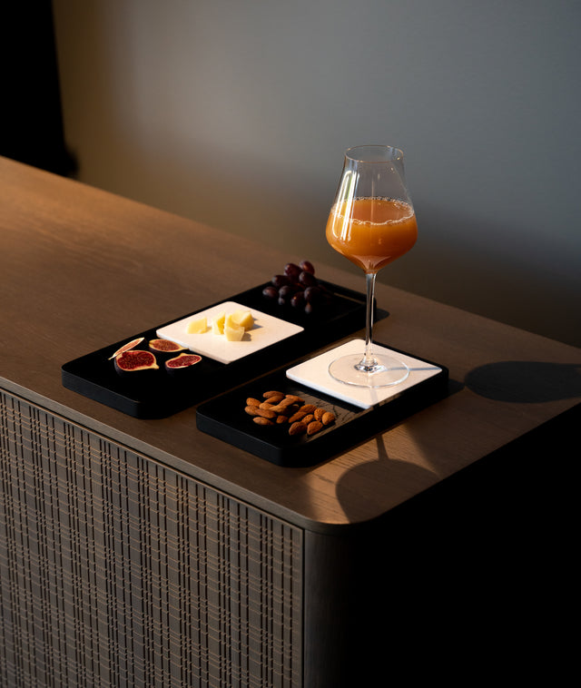 SLIDE SQUARE BLACK coaster