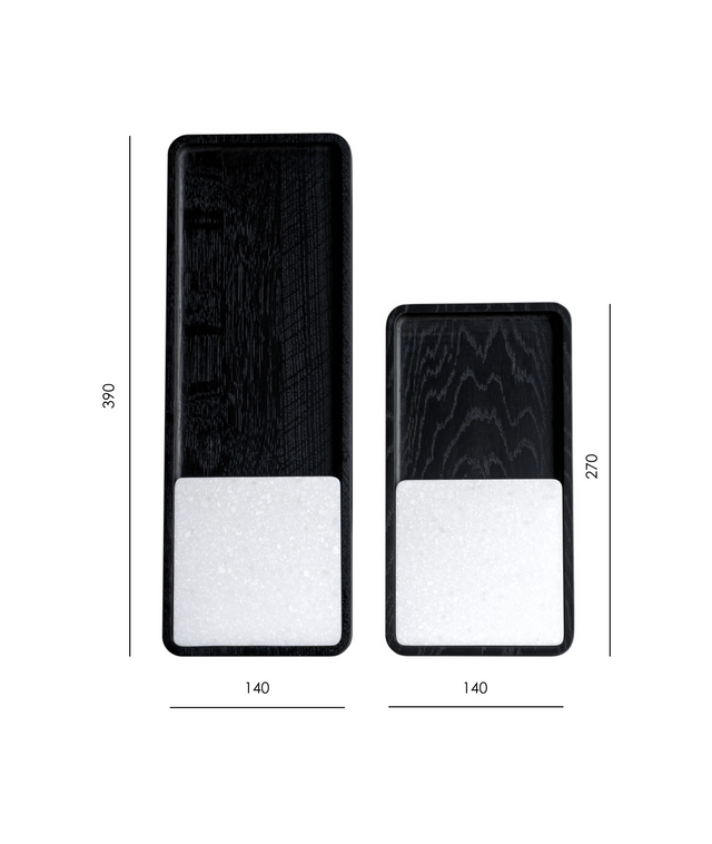 SLIDE SQUARE BLACK coaster
