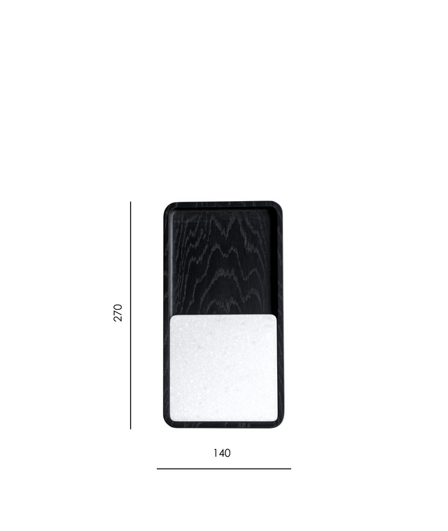 SLIDE SQUARE BLACK coaster