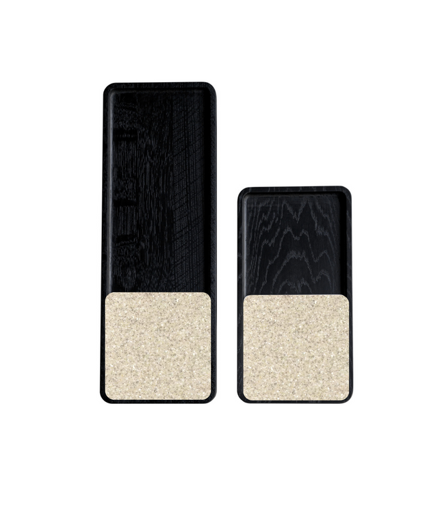 SLIDE SQUARE BLACK coaster