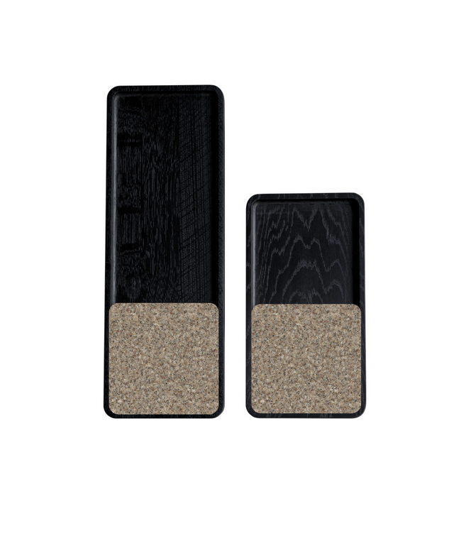 SLIDE SQUARE BLACK coaster