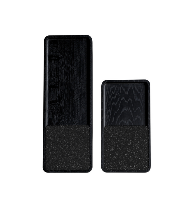 SLIDE SQUARE BLACK coaster