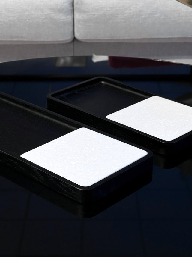 SLIDE SQUARE BLACK coaster