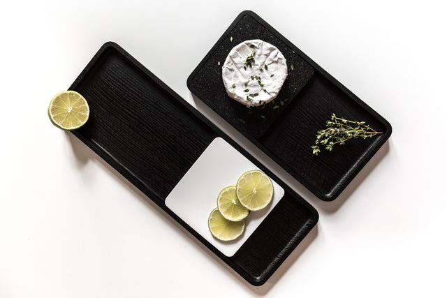 SLIDE SQUARE BLACK coaster
