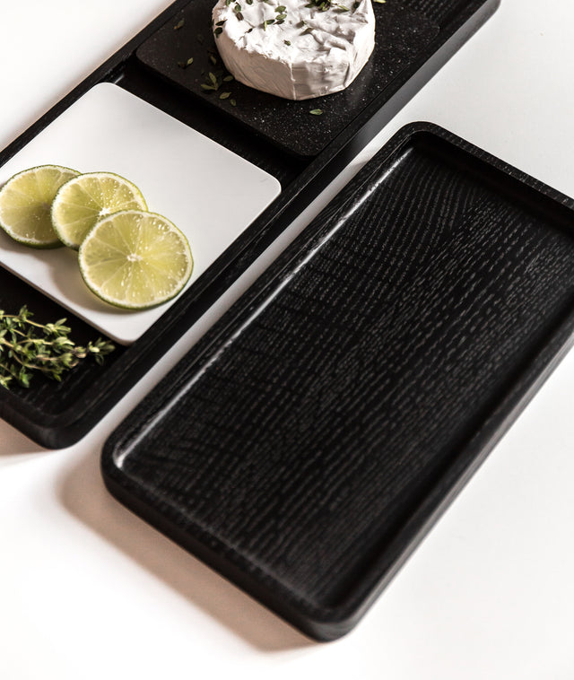 SLIDE SQUARE BLACK coaster