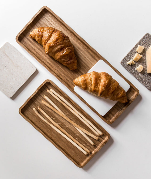 SLIDE SQUARE OAK tray