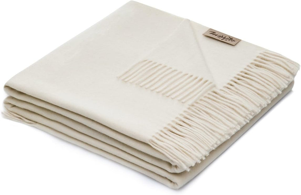 Everest Bianco Blanket | Lanerossi