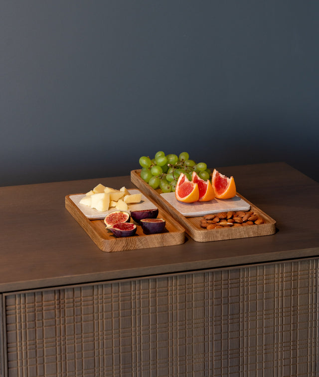 SLIDE SQUARE OAK tray