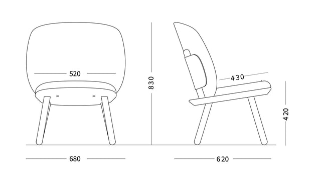 Armchair NAIVE Low | Emko