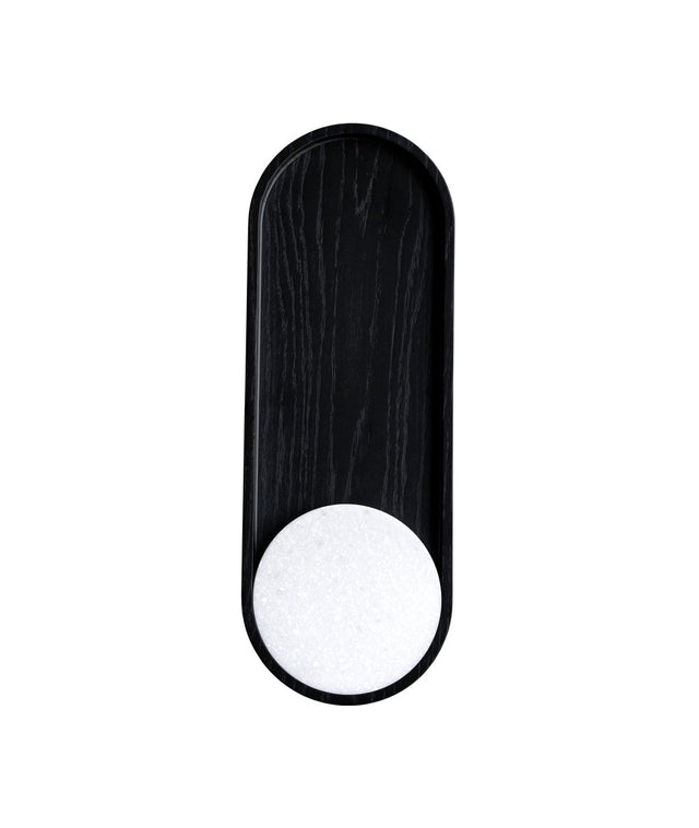 SLIDE ROUND BLACK tray